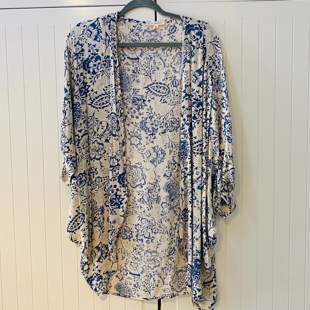 Floral print kimono cardigan